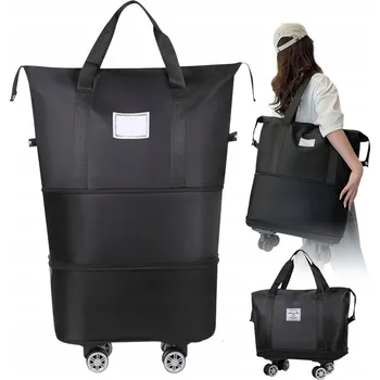 VELKÁ CESTOVNÍ TAŠKA ROZŠÍŘITELNÁ NA 4 KOLEČKÁCH KUFR ZAVAZADLO 26-54L PŘENOSNÁ