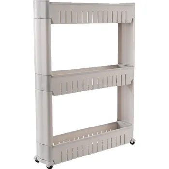 regál Úzká koupelnová/kuchyňská skříňka s policemi na kolečkách