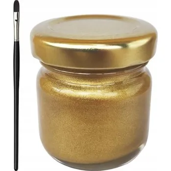 Speciální výtvarná barva BARVA ZLATOL NA NÁHROBKY, SKLO, DŘEVO, KOV, PÍSMENA + ŠTĚTEC