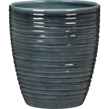 Květináč Květináč keramický modrý 12 cm