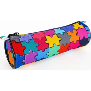 Penál Školní batoh s jednou přihrádkou, penál, barevná stavebnice, školní výbava Fandy červený