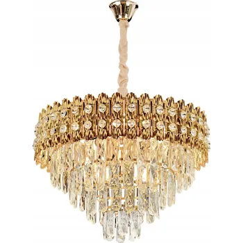 Závěsné stropní svítidlo TOOLIGHT zlaté 8xE14 60 cm kov/sklo glamour