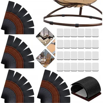 Podložka pod nábytek FILCOVÉ PODLOŽKY POD NOHY ŽIDLÍ SAMOLEPICÍ OCHRANA PODLAHY TICHÉ 24 KS