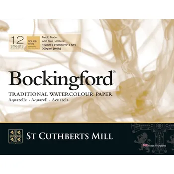 St Cuthberts Mill Bockingford Rough Skicář 12 41 x 31 cm 300 g White