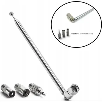 Autoanténa Teleskopická anténa DAB+ FM 75 Ohm plus 3 adaptéry