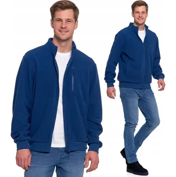 Pánská mikina Pánská fleecová mikina na zip, teplá, sportovní, stojáček, kapsy MORAJ XL
