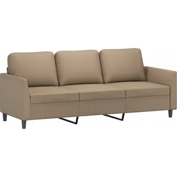 Pohovka Třímístná pohovka cappuccino 200x77x80 cm, umělá kůže, kov