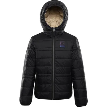 Dívčí oblečení Dětská oboustranná hi-therm bunda Alpine Pro DOUWO - černá / 152/158