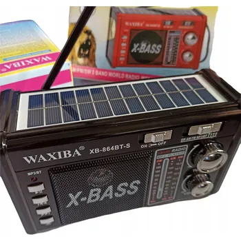 IP kamera Síťové/bateriové rádio WAXIBA AM, FM, SW se solárním panelem a svítilnou
