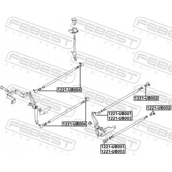 Posilovač řízení Kloub, řadicí tyč, 1221-UB004