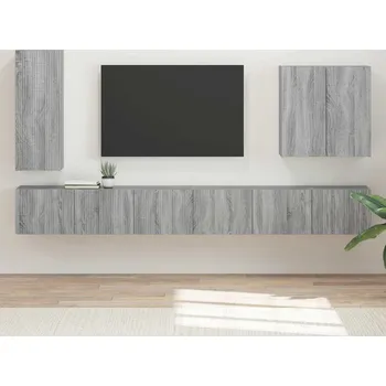 Obývací stěna vidaXL Nástěnný 6 pcs Šedá Sonoma [3408949]