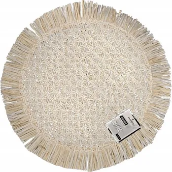 prostírání SMUKEE Podložka na stůl, prostírání pletené z papíru, 38 cm, KRÉMOVÁ 459