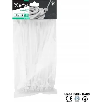 Stahovací páska Kabelová páska Bradas 4,8 mm x 300 mm, 100 ks