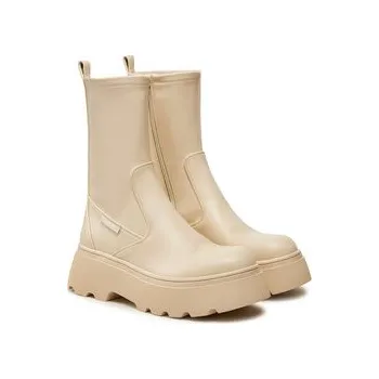 Dámská obuv GUESS ORIGINÁLNÍ KOTNÍKOVÉ BOTY EKO KŮŽE PLATFORMA BÉŽOVÉ ZIP 41