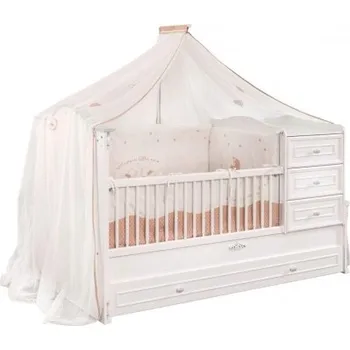 Nebesa nad postýlku Nebesa nad postýlku Carmen - bílá/lososová