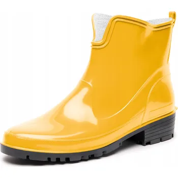 Dámské holínky Holínky dámské krátké PVC gumové holínky dámské gumáky LMG-930 Žlutá 42