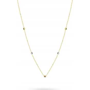 Přívěsek KRÁSNÝ ZLATÝ ŘETÍZEK ryzost 585 s KORÁLKY ve tvaru SLZY