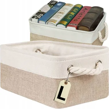 Úložný box Úložný organizér MvLine by Marvit textilní béžový 41x32x20 cm