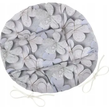 Podsedák Sedák DITA kulatý prošívaný průměr 40 cm šedý květ