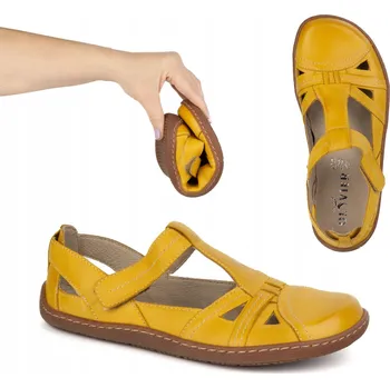 Dámské tenisky Dámské BAREFOOT boty na léto Olivier 1285 na suchý zip žluté 36