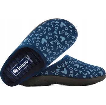 Dámská obuv INBLU ET-32 TEXTILNÍ DOMÁCÍ DÁMSKÉ PANTOFLE SANDÁLE PU Granátová 38
