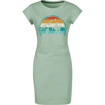 Dámské šaty Bavlněné letní šaty Čas v přírodě Velikost: S, Barva: Sage