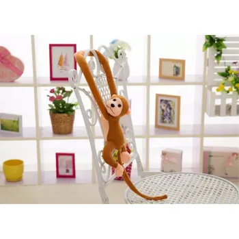 plyšák PLYŠÁK OPICE SE ZVUKEM TMAVĚ HNĚDÁ