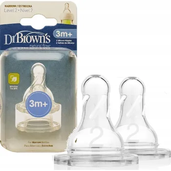 Dr. Browns Standardní Dudlík Úroveň 2 (3-6 měsíců) 2 ks