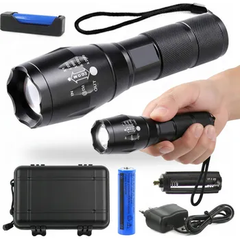 Svítilna VÝKONNÁ LED TAKTICKÁ SVÍTILNA ZOOM NABÍJECÍ + KUFŘÍK