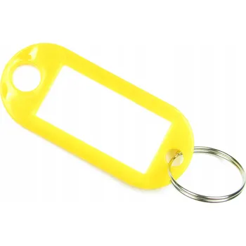 Přívěsek na klíče, identifikační štítek 4 ks ŽLUTÝ