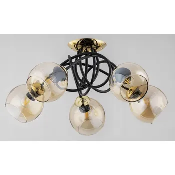 Kulatý Stropní Svítidlo Alfa 60 x 600 cm černá, žlutá