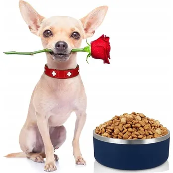 Miska pro psa Jedna kovová miska LIHONG fialová 1,2 l