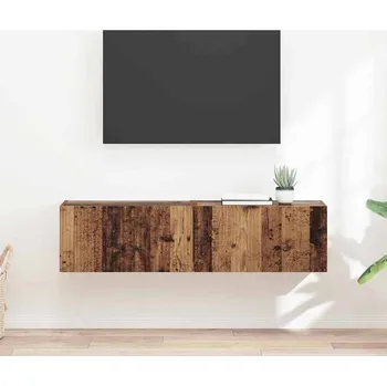 Obývací stěna vidaXL TV wall cabinet Nástěnný 2 pcs Staré dřevo 60 x 31 x 29.5 cm [892206]