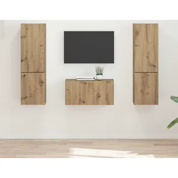 Obývací stěna vidaXL Sestava TV skříněk 5 pcs Artisanový dub kompozitní dřevo [3409104]