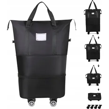 TAŠKA PŘÍRUČNÍ ZAVAZADLO SKLÁDACÍ KUFR 4 KOLEČKA 40x73x22cm 54L