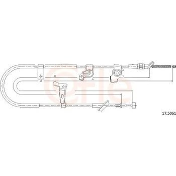Brzdový systém Lanko ruční brzdy COFLE 17.5061