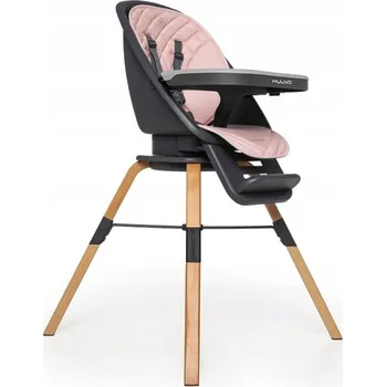 Jídelní židlička Jídelní židlička Muuvo růžová, dřevo a plast, nastavitelná