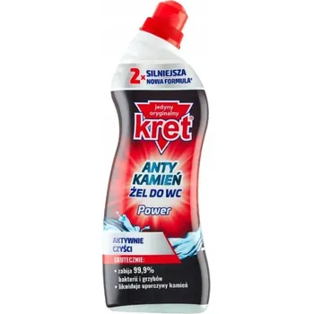WC čistič Kret Power antibakteriální gel na čištění WC proti vodnímu kameni 750 g