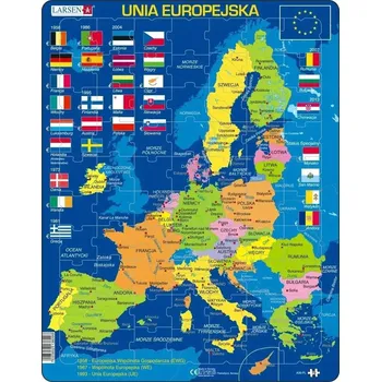 Puzzle Larsen Unia Evropská Mapa, Vlajky (Maxi) PL
