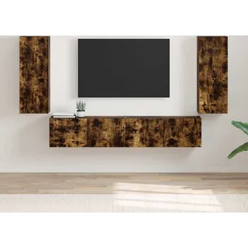 Obývací stěna vidaXL TV wall cabinet Nástěnný 2 pcs Kouřový dub 30 x 31 x 80 cm [892300]