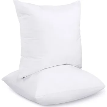 Polštář 4x Polštář 40x40 cm antialergický hladký mikrovlákno bílý silikon