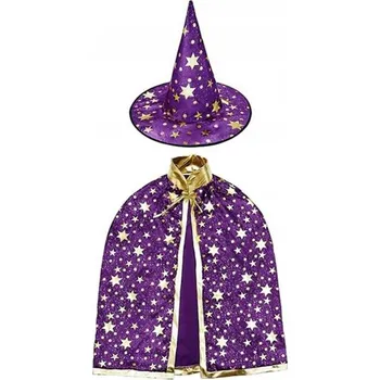 Karnevalový kostým Kostým kouzelníka 3-12 let dětský halloweenský karnevalový FIALOVÝ