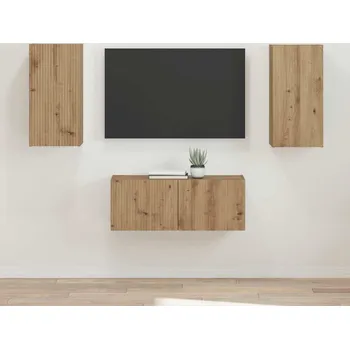 Obývací stěna vidaXL Sestava TV skříněk 2 pcs Artisanový dub kompozitní dřevo [3408969]