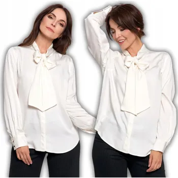 Dámská košile Moraj dámská košile s dlouhým rukávem, bez vzoru, bílá OKD3500-001, velikost L