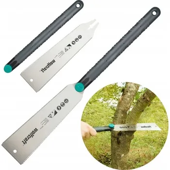Ruční pilka Wolfcraft japonská pila na dřevo ohebná 240 mm oboustranná čepel 6951000