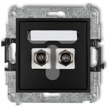 Elektrická zásuvka Anténní zásuvka nástěnná Karlik černá