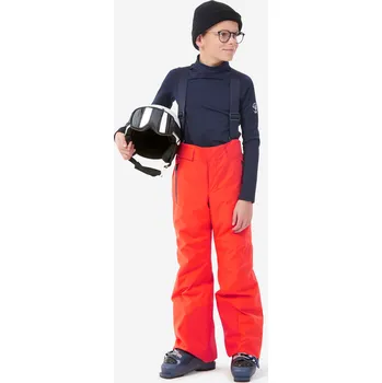 WEDZE Dětské lyžařské kalhoty 900 Pull'n'Fit 16 LET ORANŽOVÁ|ČERVENÁ