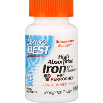 Fitness strava Doctor's Best High Absorption Iron Ferrochel 27 mg 120 tbl.
