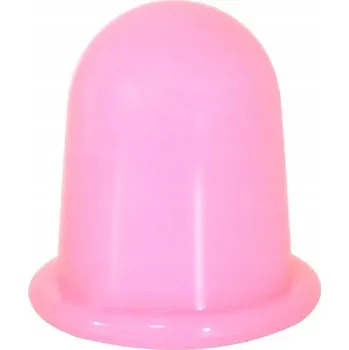 Baňkování SILIKONOVÁ MASÁŽNÍ BAŇKA na tělo, velká, růžová