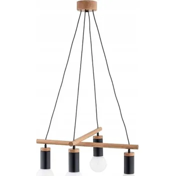 Stropní svítidlo do obýváku ENI 4xE27 výška 90 cm | černé